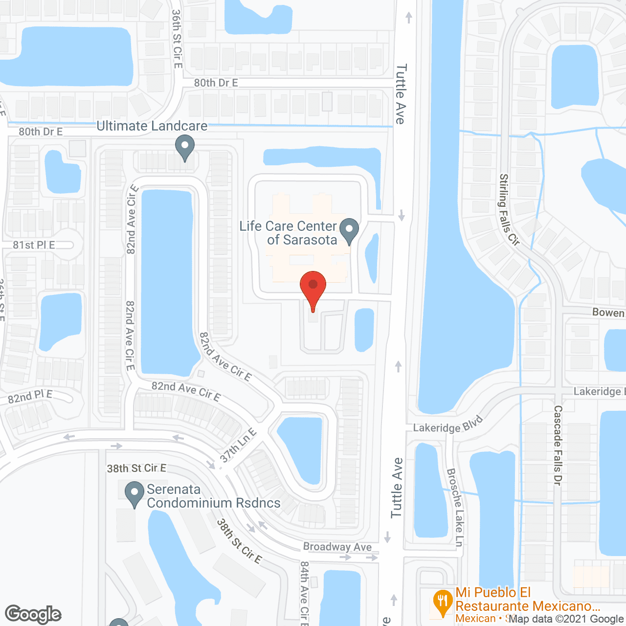 Life Care Center of Sarasota in google map