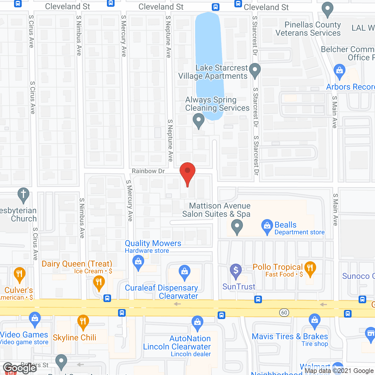 Rainbow Manor in google map