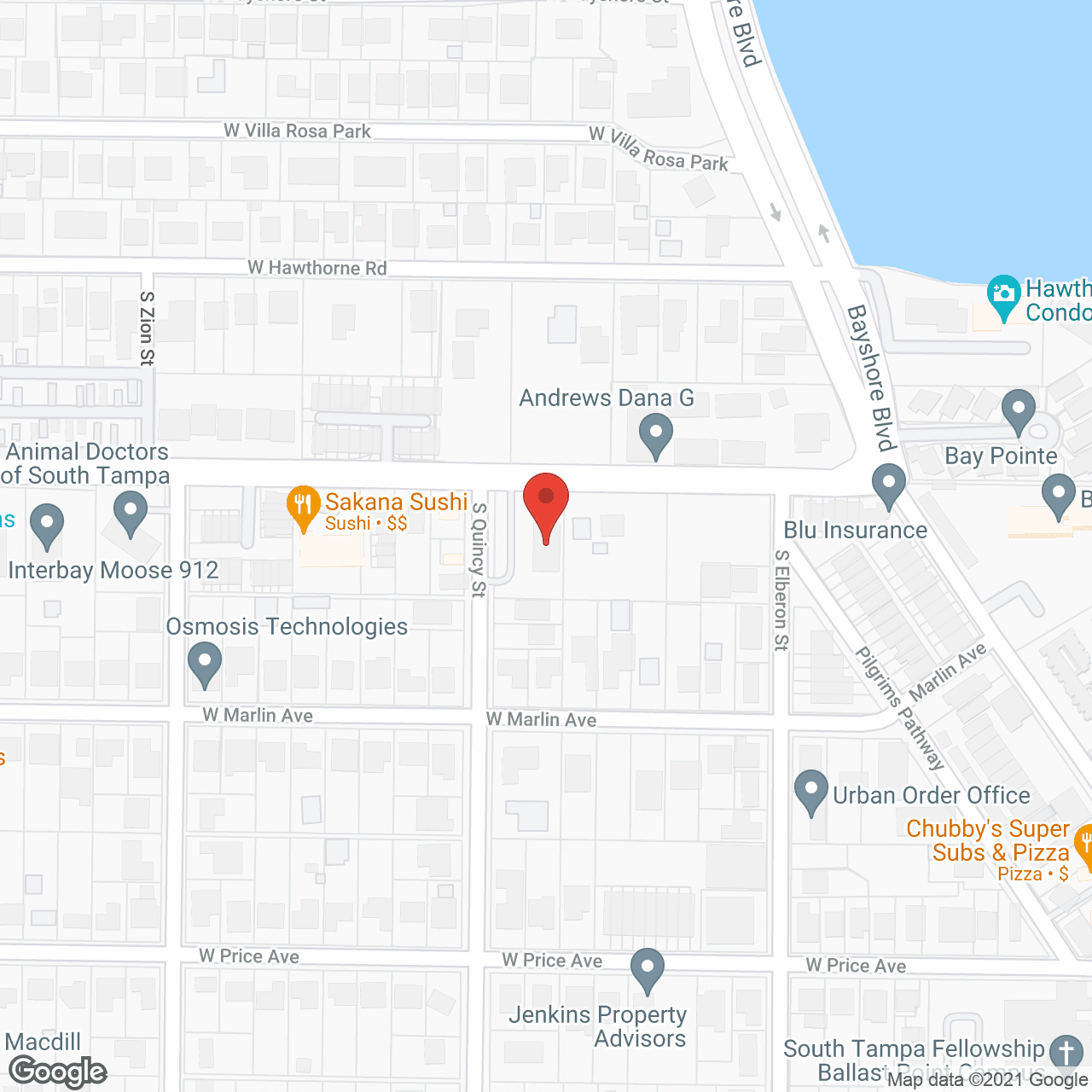 Bayshore Bungalows in google map