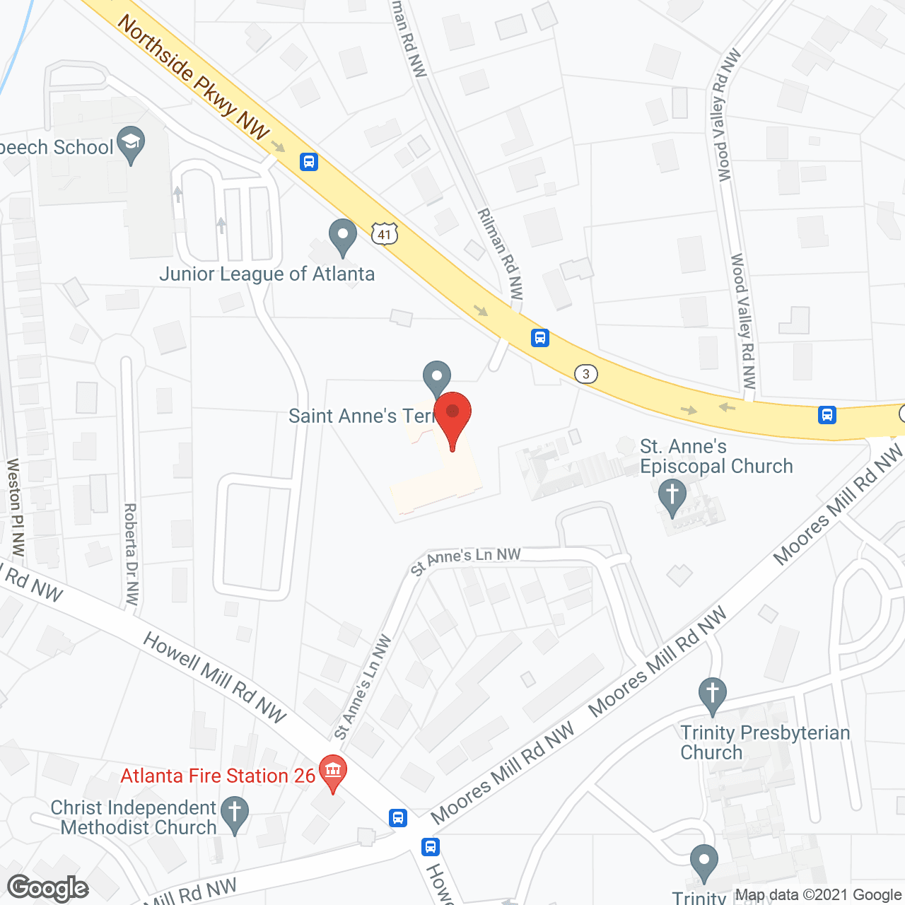Saint Annes Terrace in google map