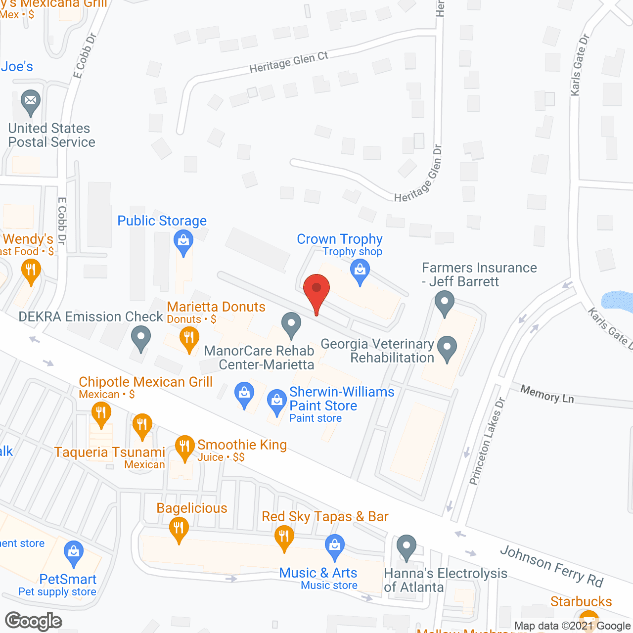 ProMedica ManorCare Marietta in google map