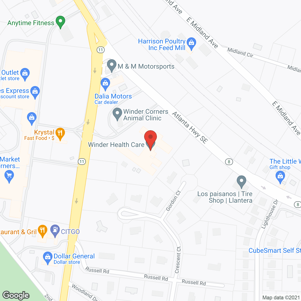 Russell Nursing Home in google map