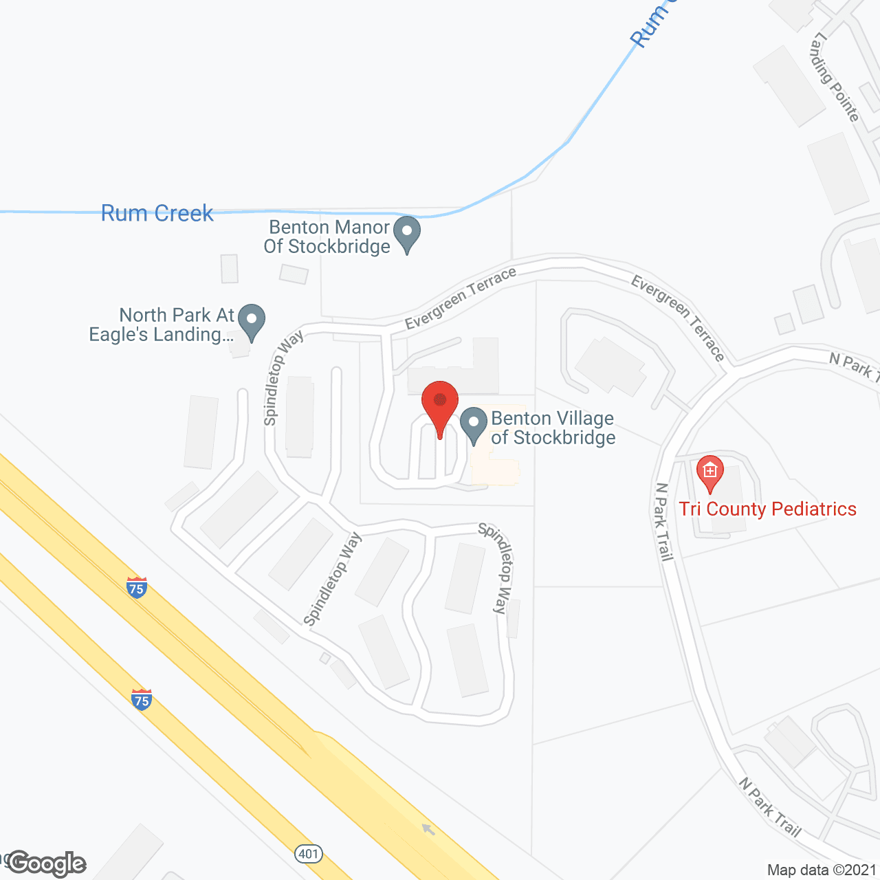 Benton Village of Stockbridge in google map