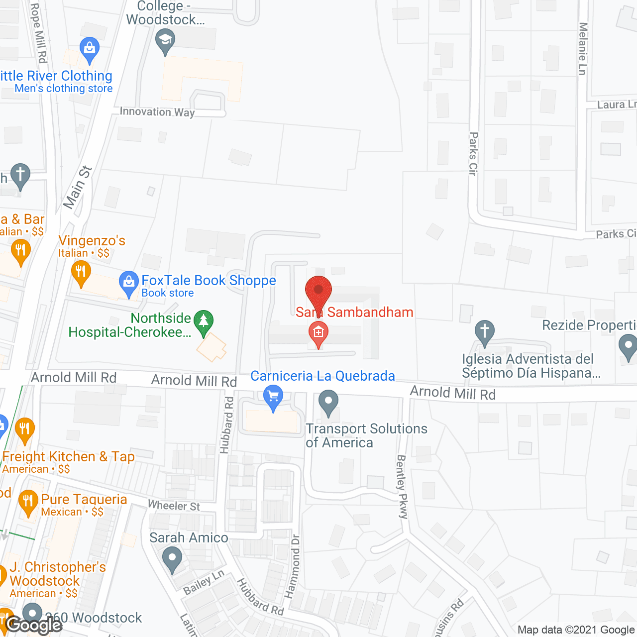 Woodstock Nursing and Rehab in google map