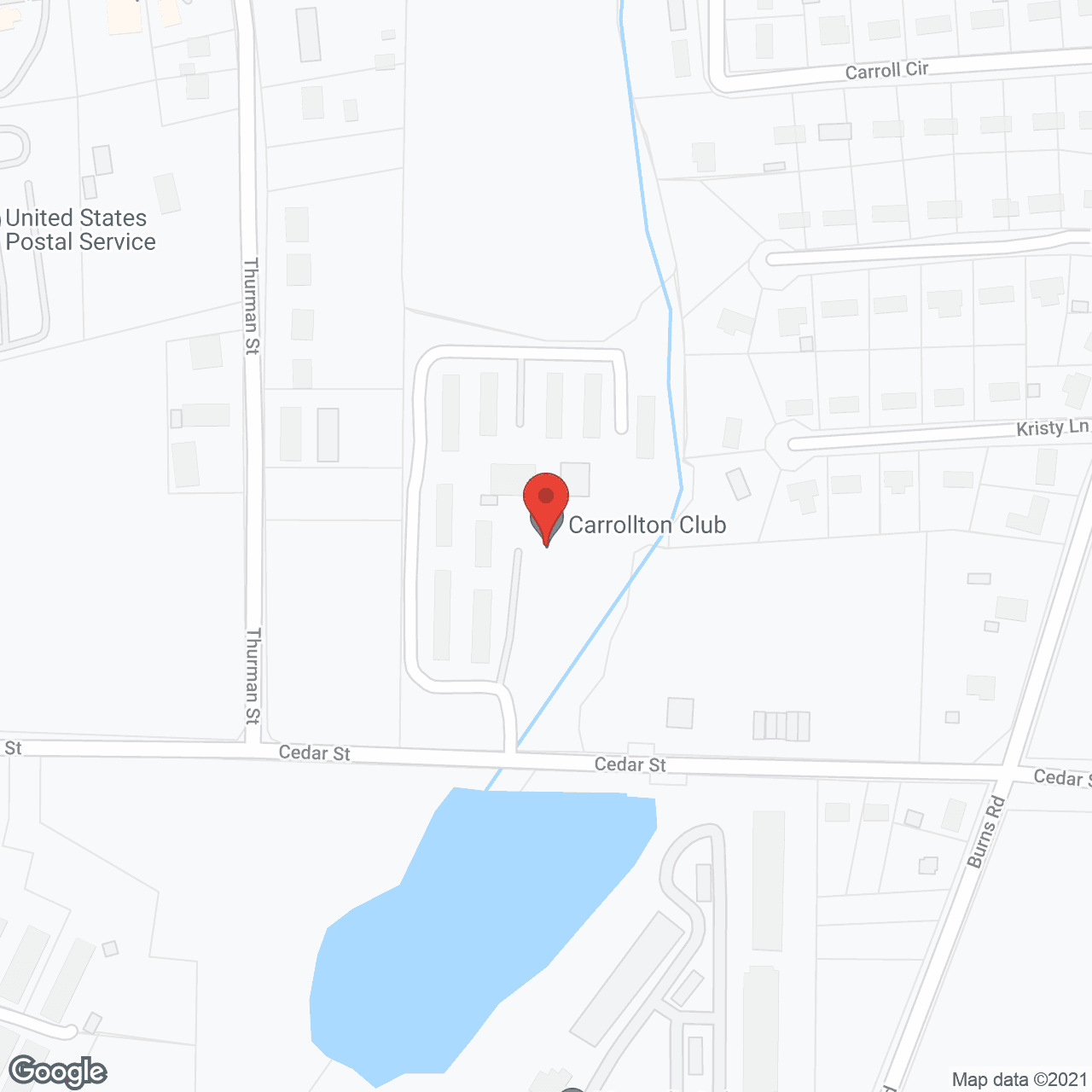 Carrollton Club in google map
