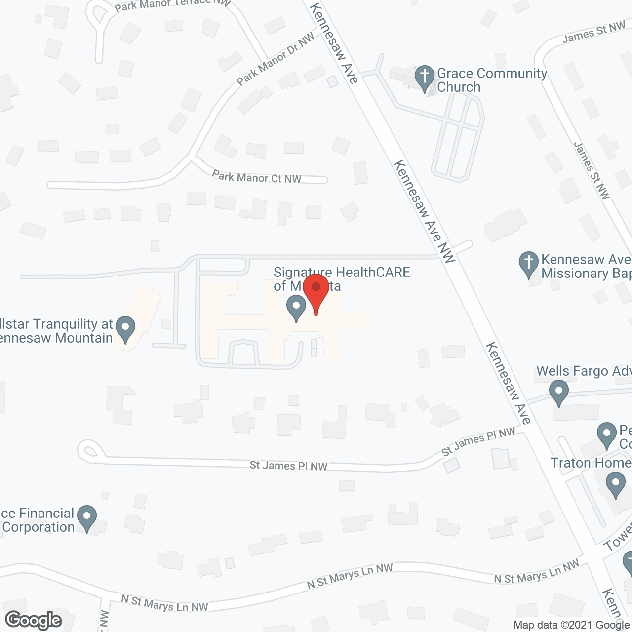 Marietta Center for Nursing and Healing in google map