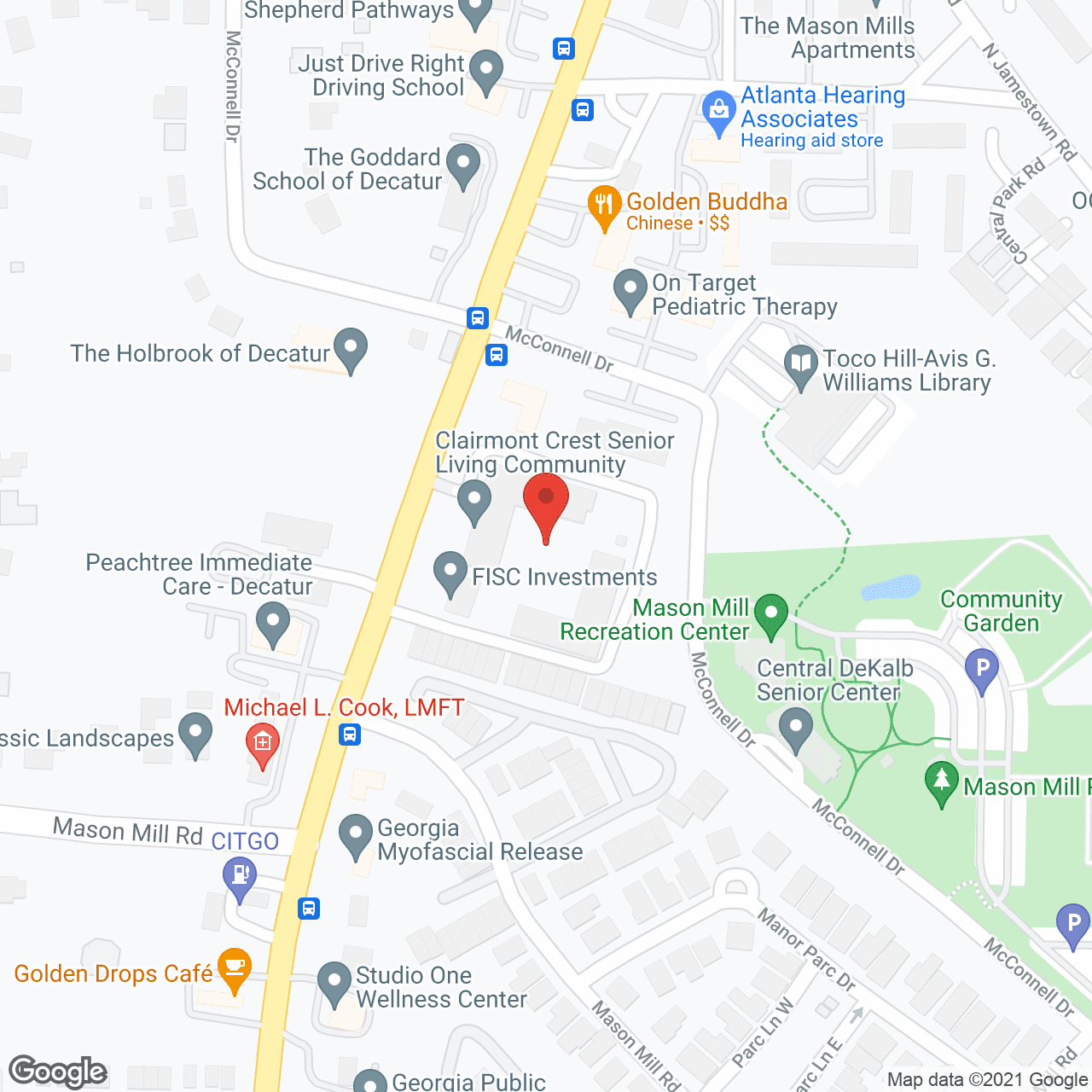 Clairmont Crest Senior Living in google map