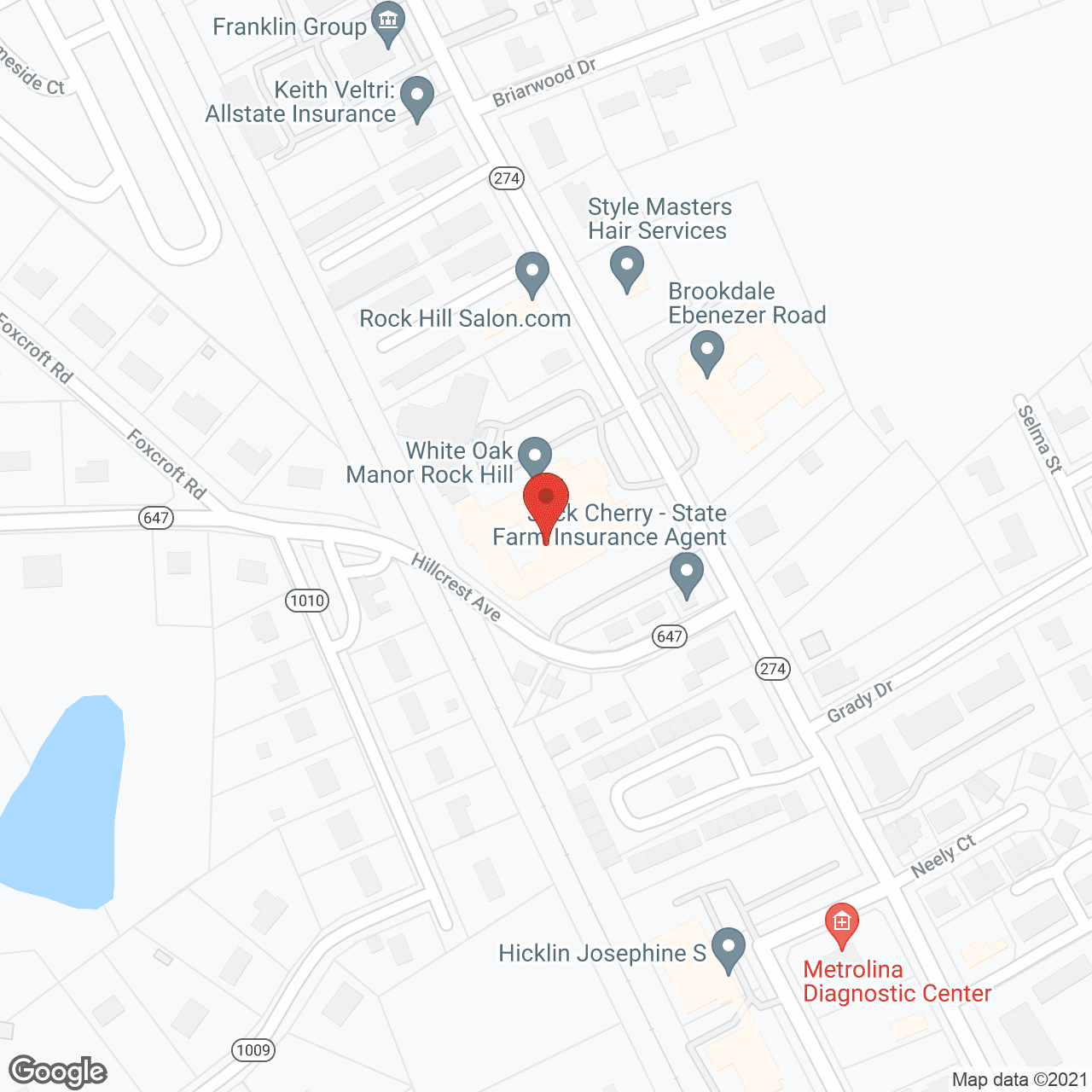 White Oak of Rock Hill in google map
