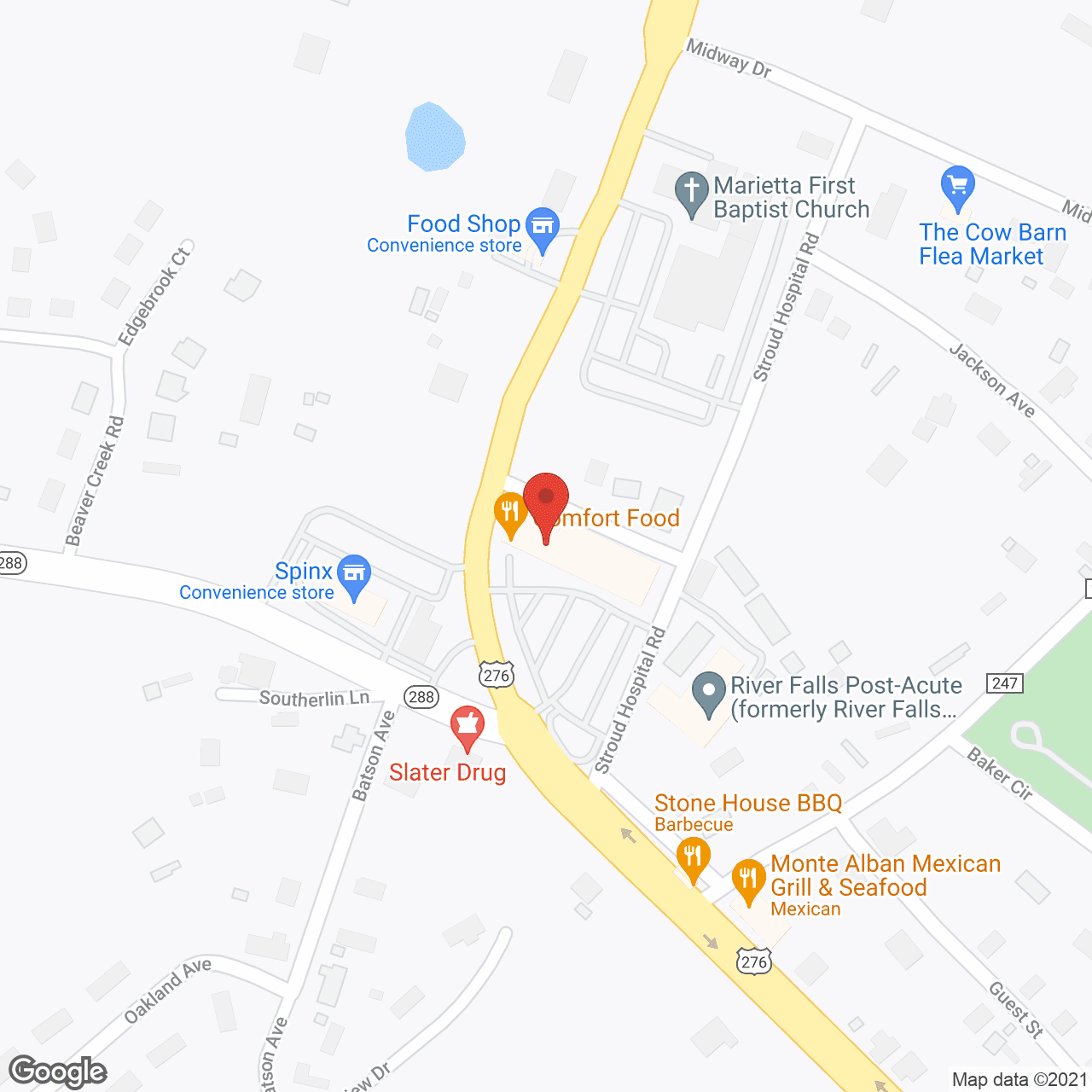 Falls Creek Living Center in google map