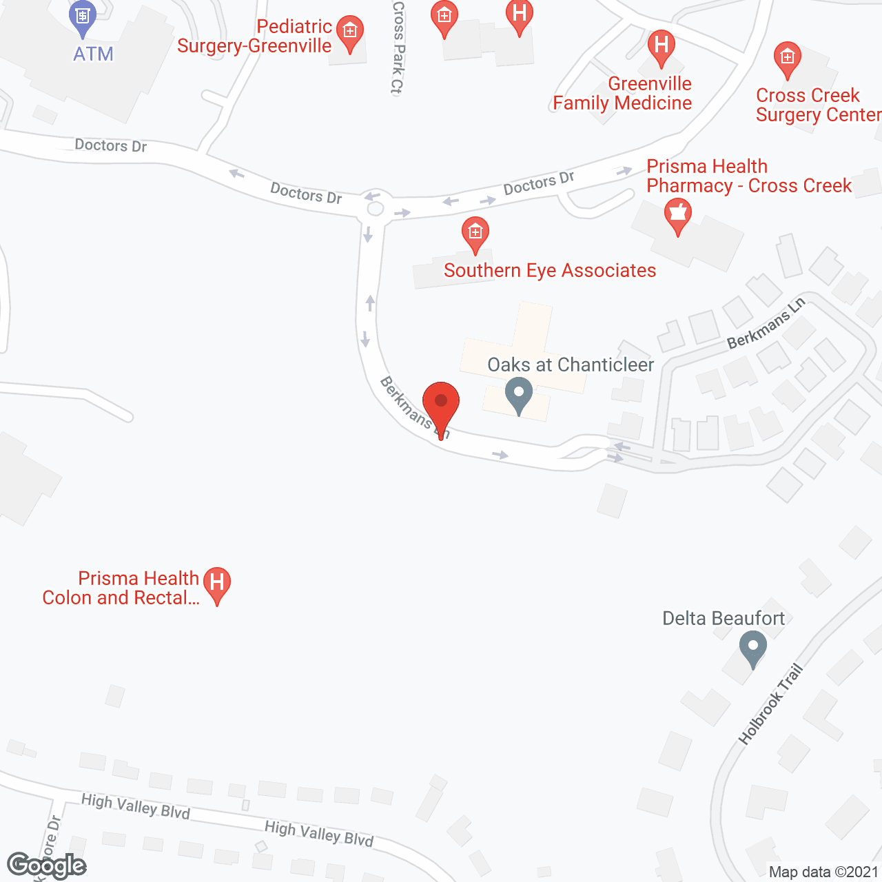 Oaks at Chanticleer in google map
