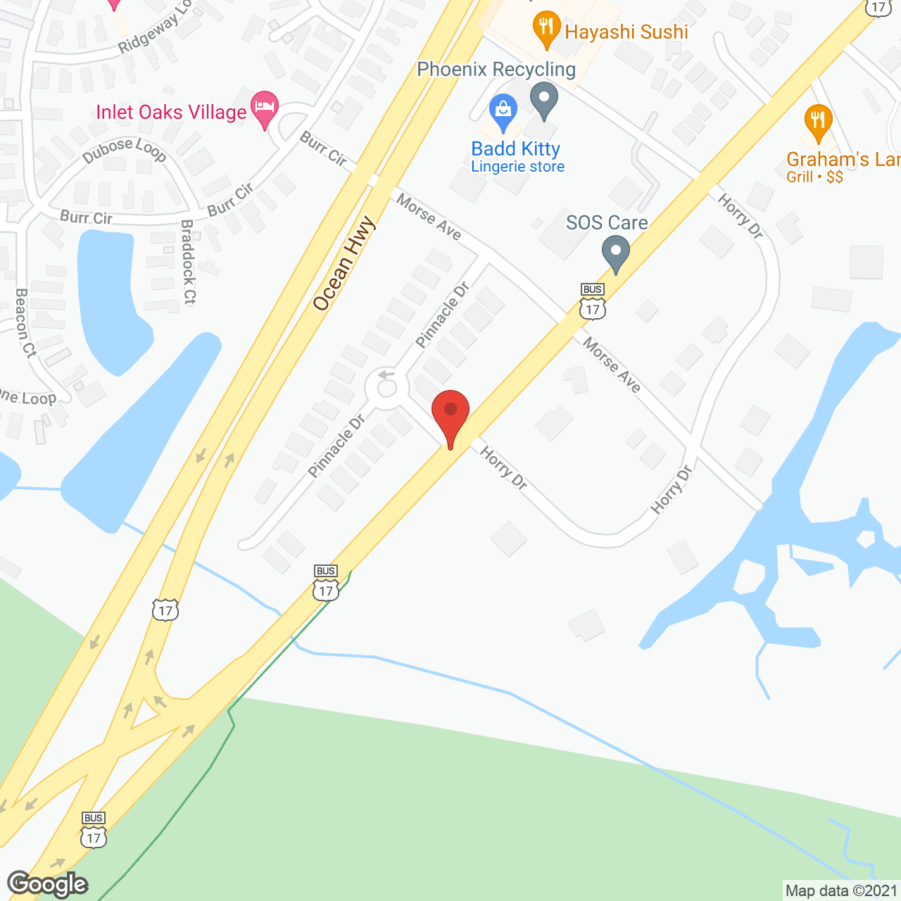 Inlet Oaks Village in google map
