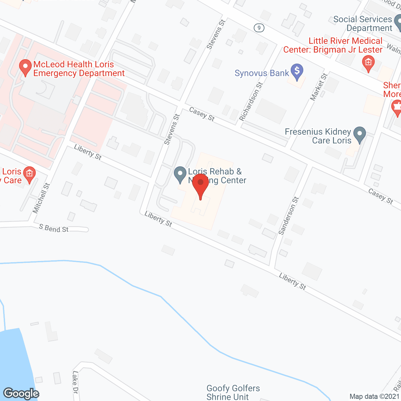 Loris Rehabilitation and Nursing Center in google map