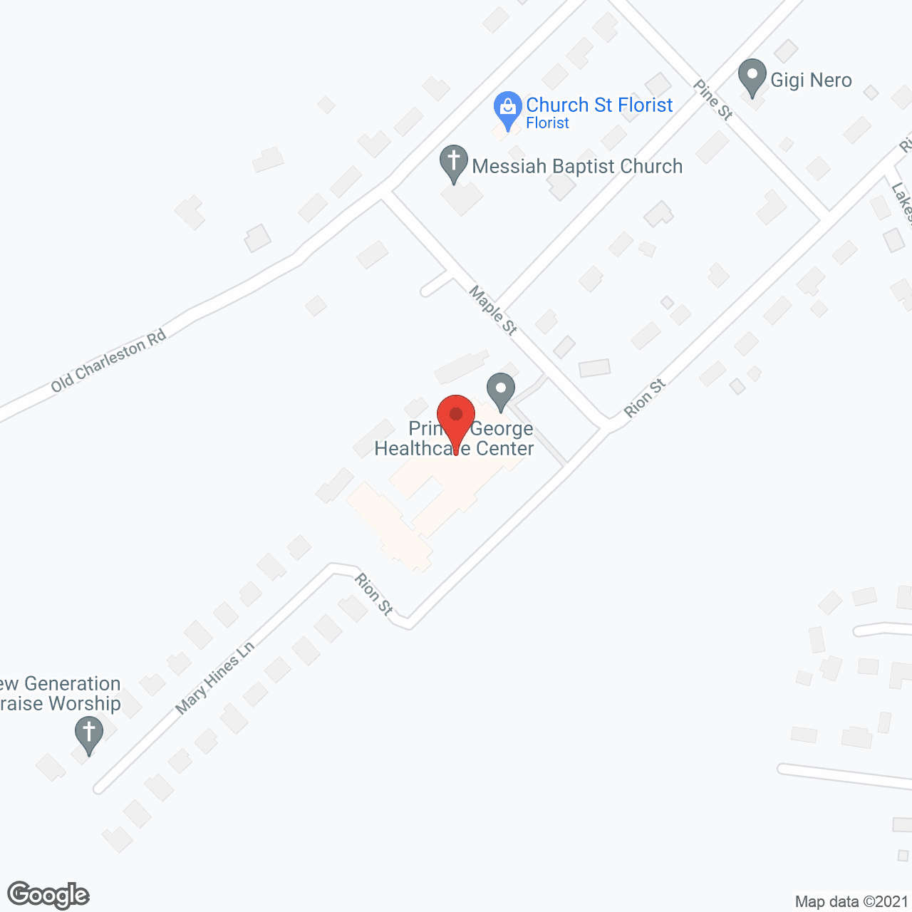 Prince George Healthcare Ctr in google map