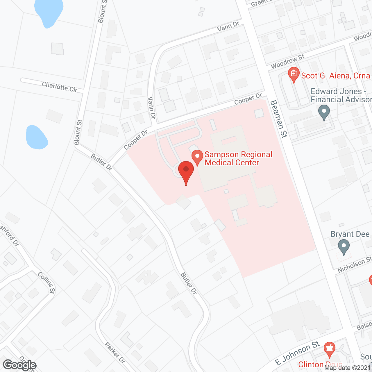 Sampson Regional Medical Ctr in google map