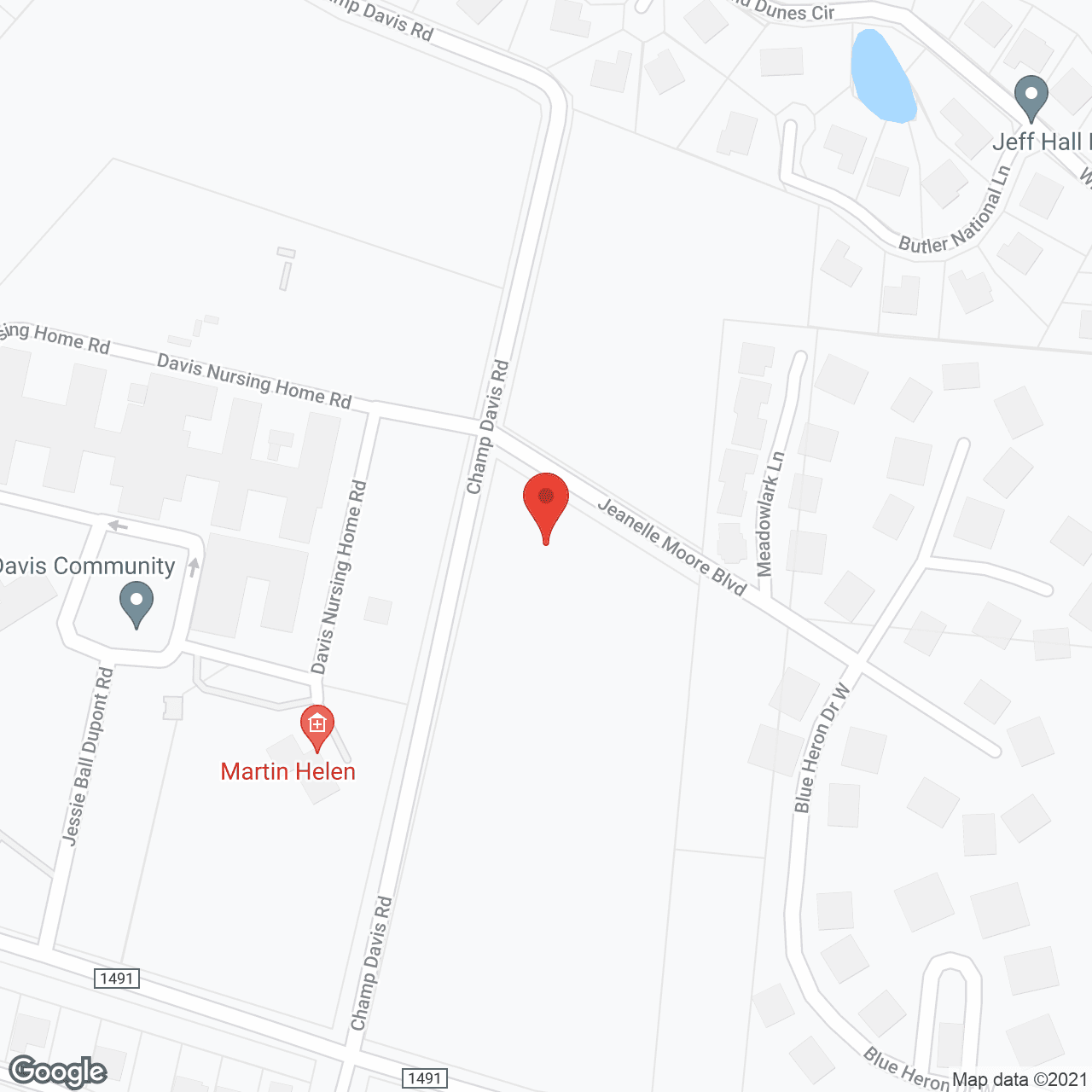 Davis Health Care Center in google map