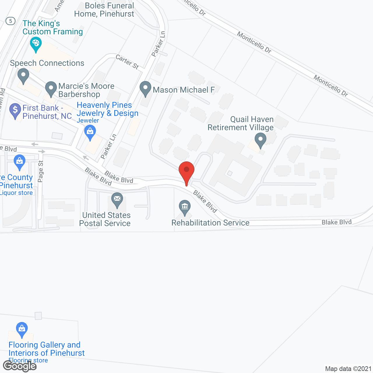 Pinehurst Nursing Ctr in google map