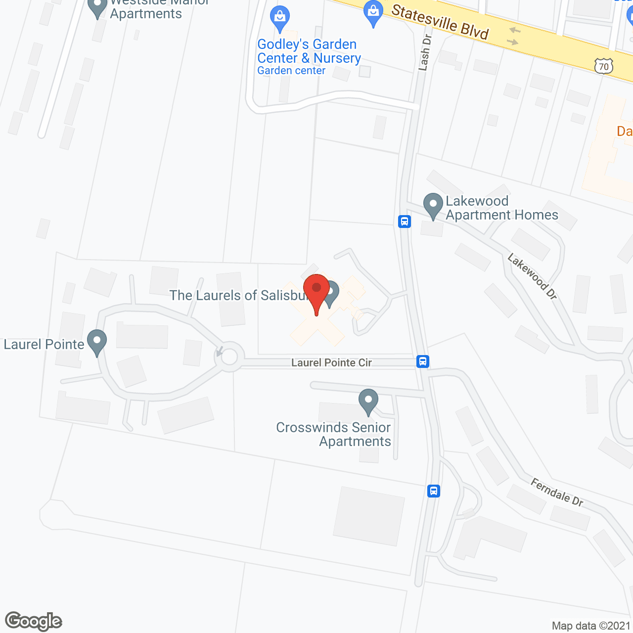 Laurels of Salisbury in google map