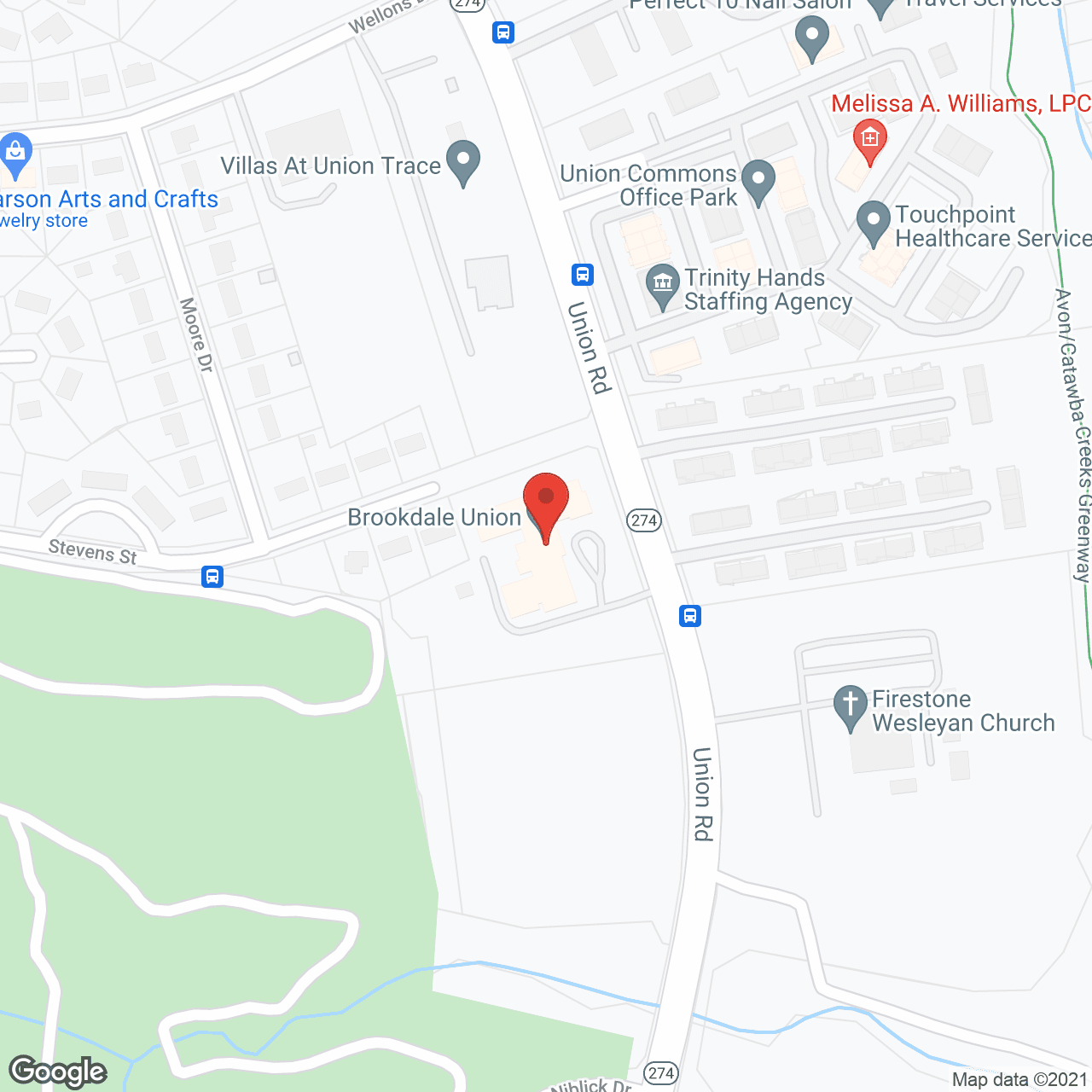 Brookdale Union in google map