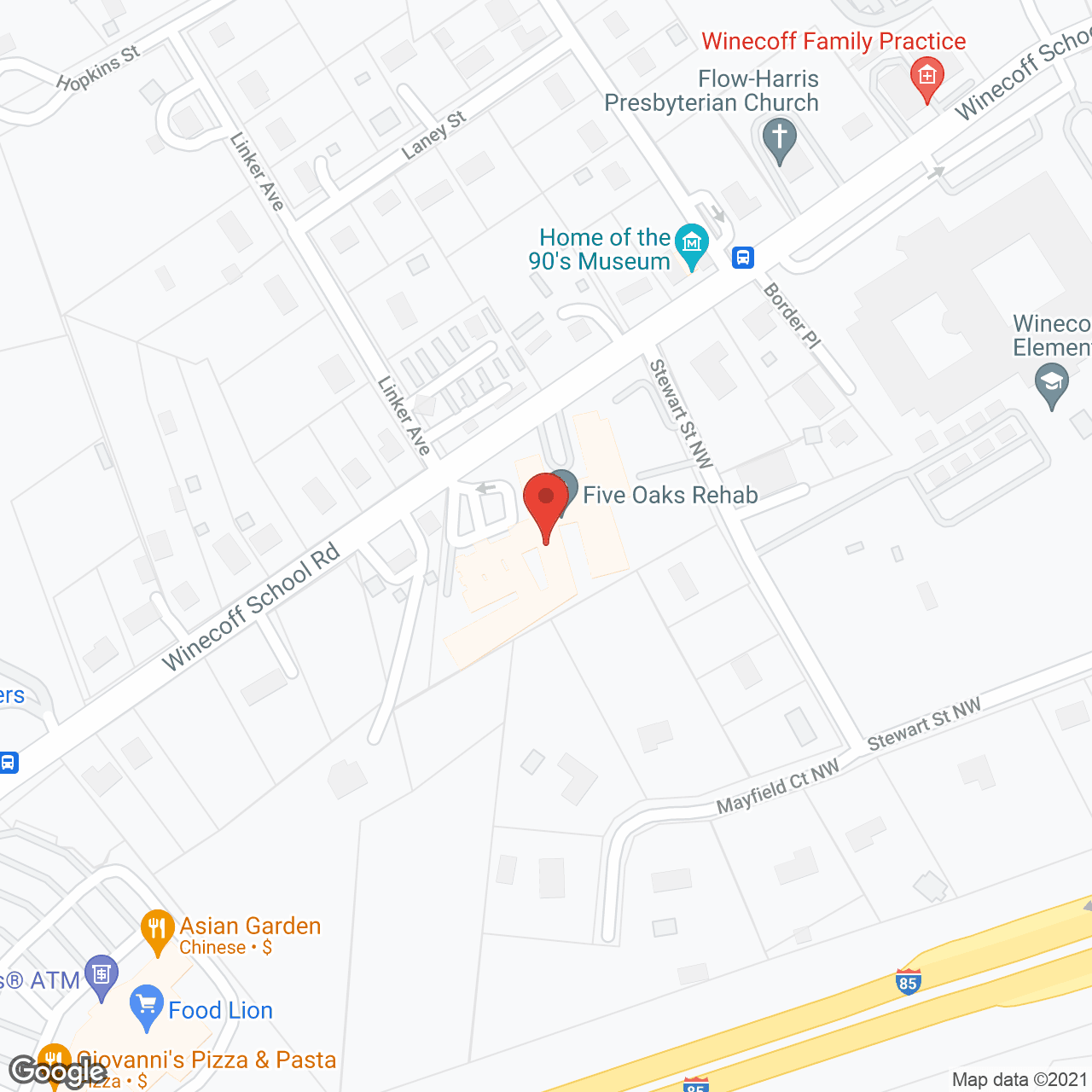 Five Oaks Manor in google map