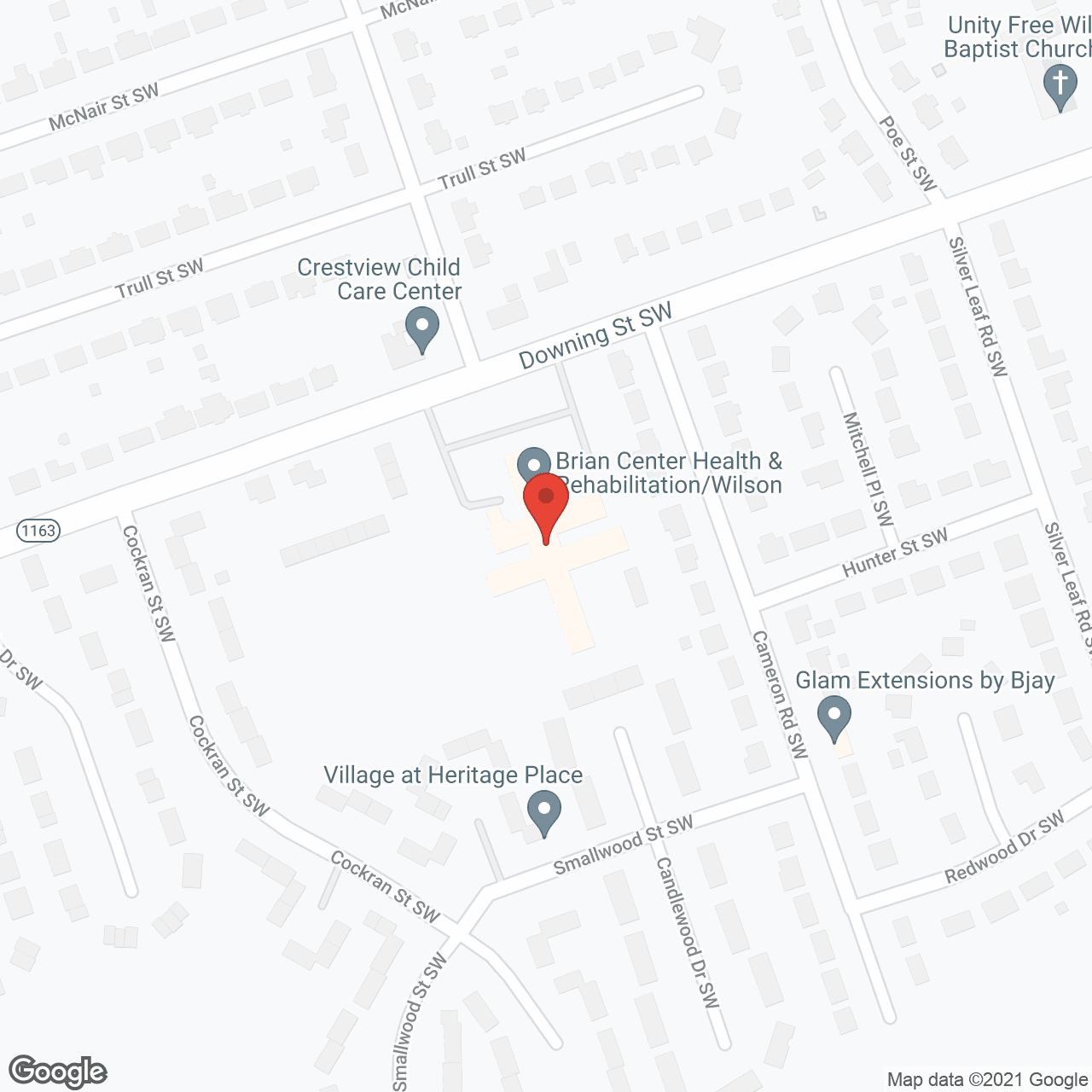 Brian Center Health and Rehabilitation - Wilson in google map