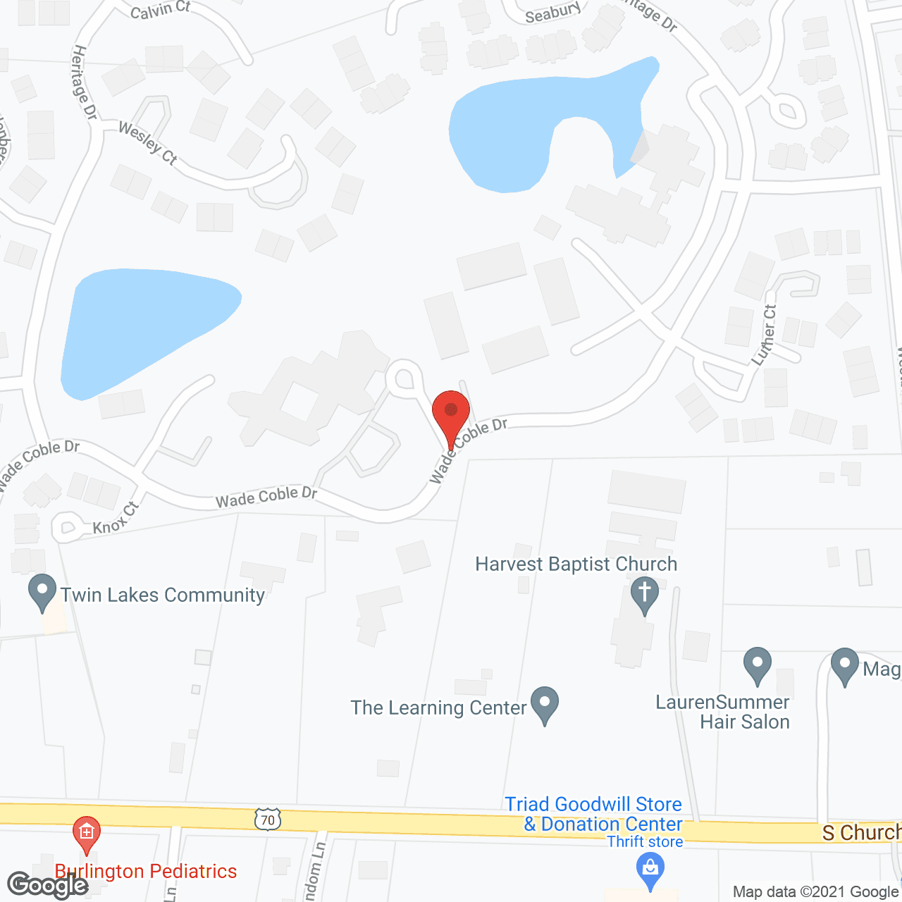 Twin Lakes Community in google map