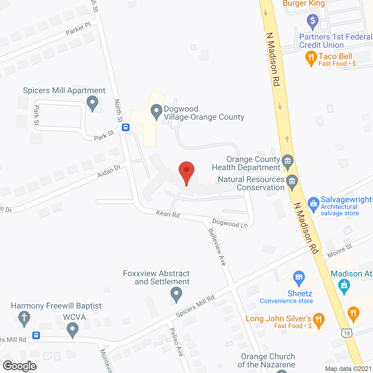 Orange County Nursing Home in google map