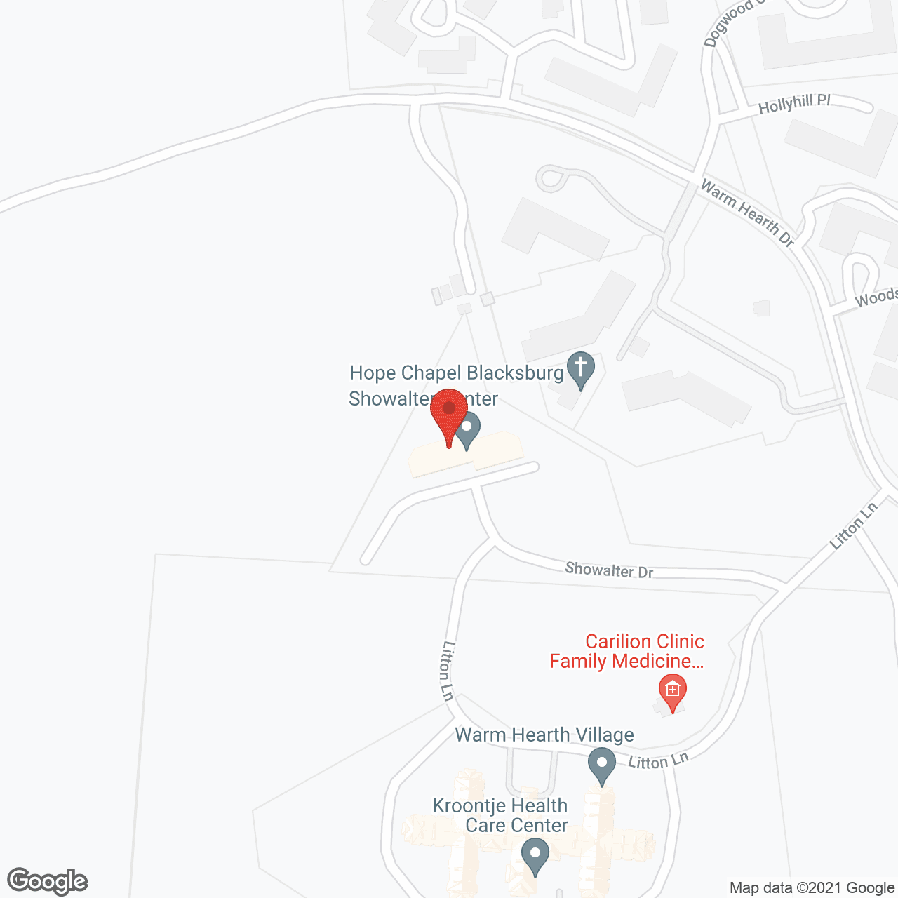 Showalter Center in google map