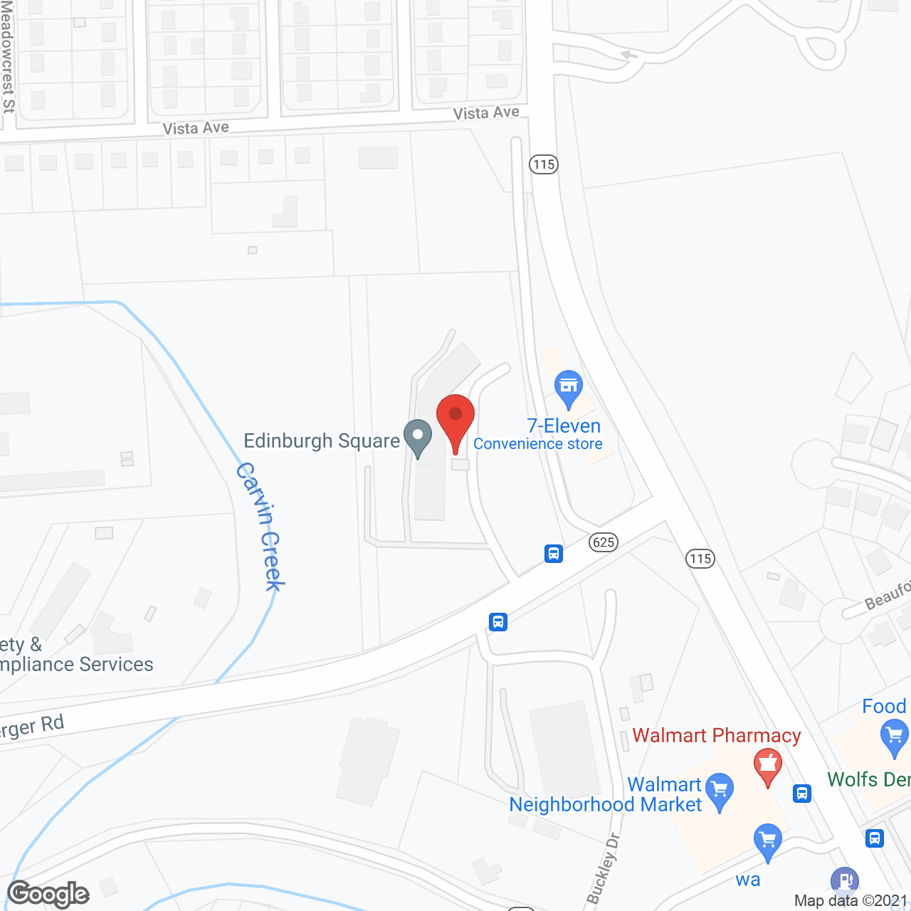 Edinburgh Square in google map