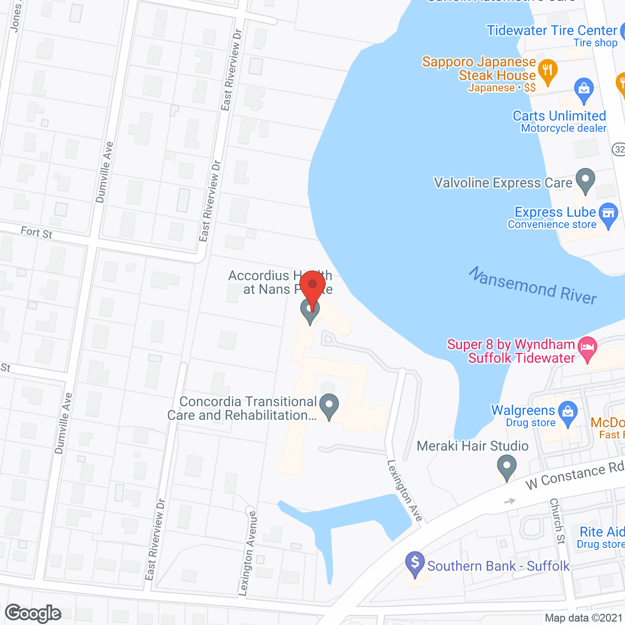 Nansemond Pointe Rehabilitation and Healthcare Center in google map