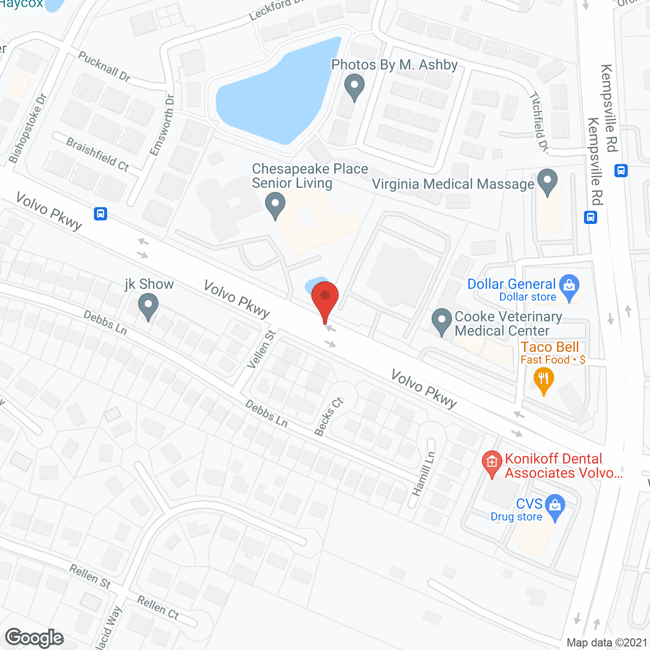 Chesapeake Place Senior Living in google map