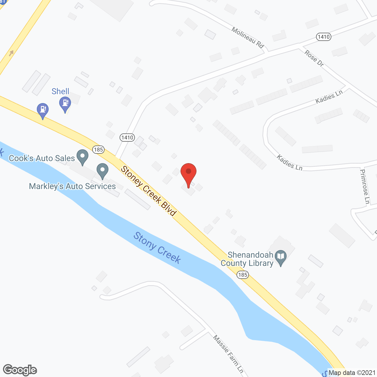 Stoney Creek Adult Care in google map