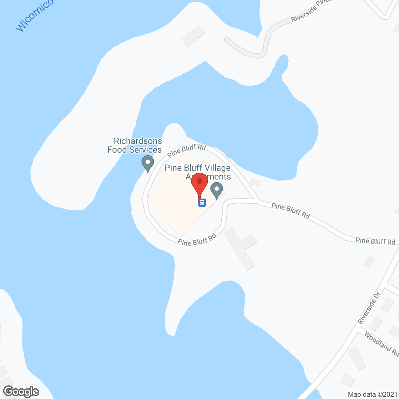 Pine Bluff Village Apartments in google map