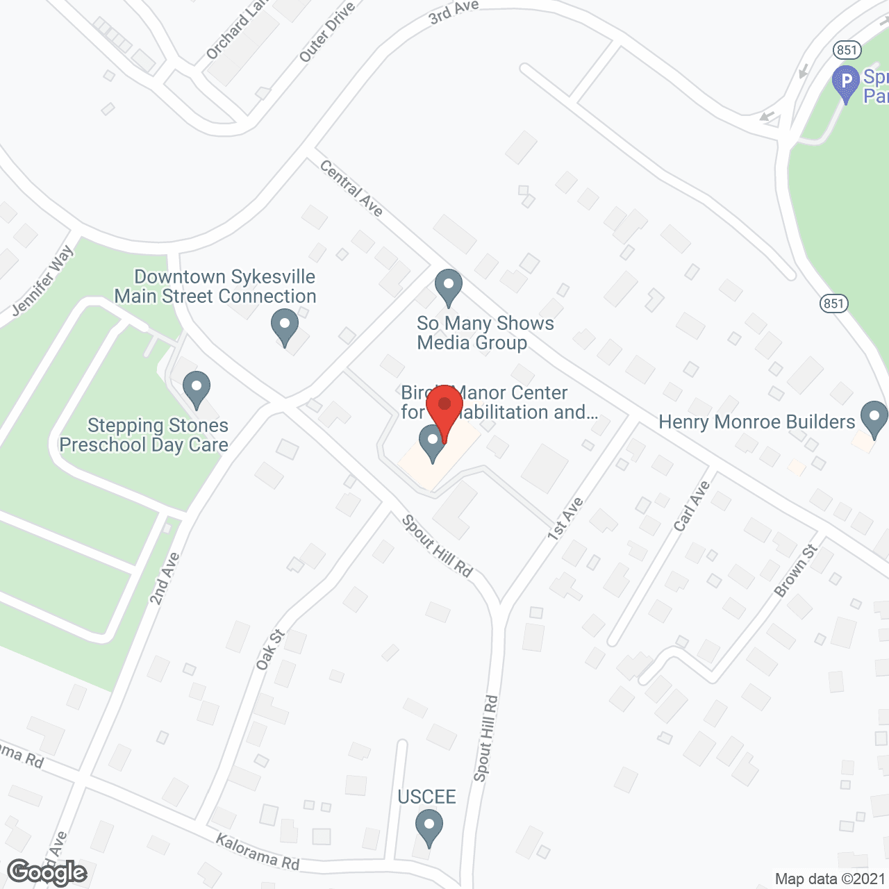 Transitions Healthcare-Sykesville in google map