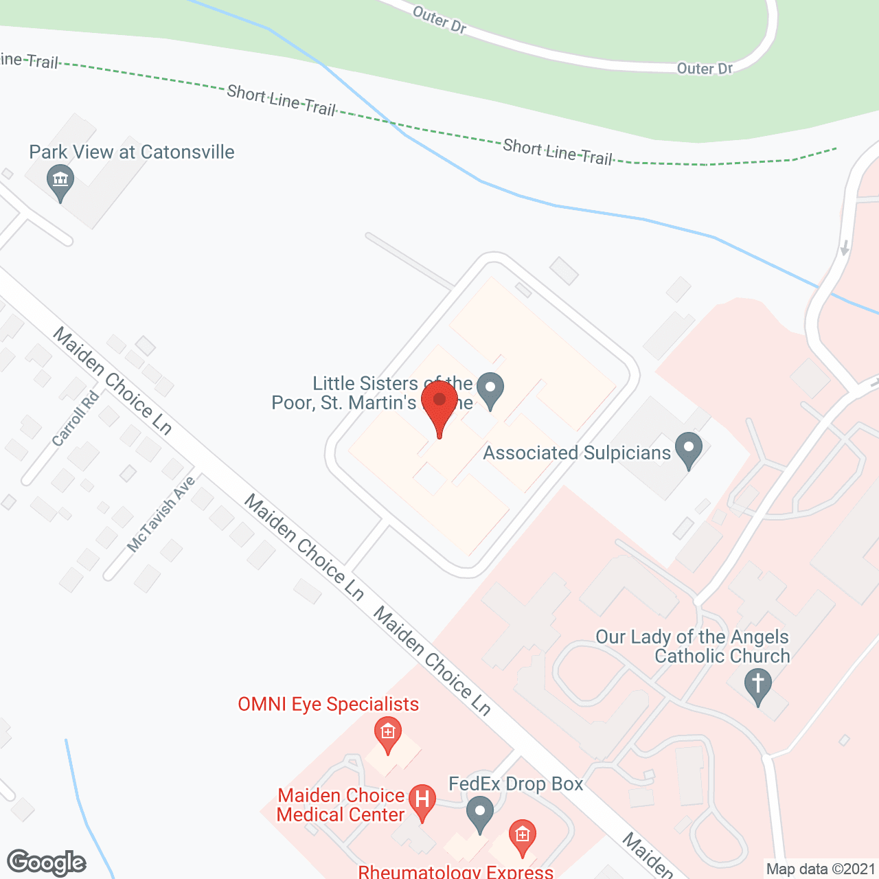 Little Sisters of the Poor in google map