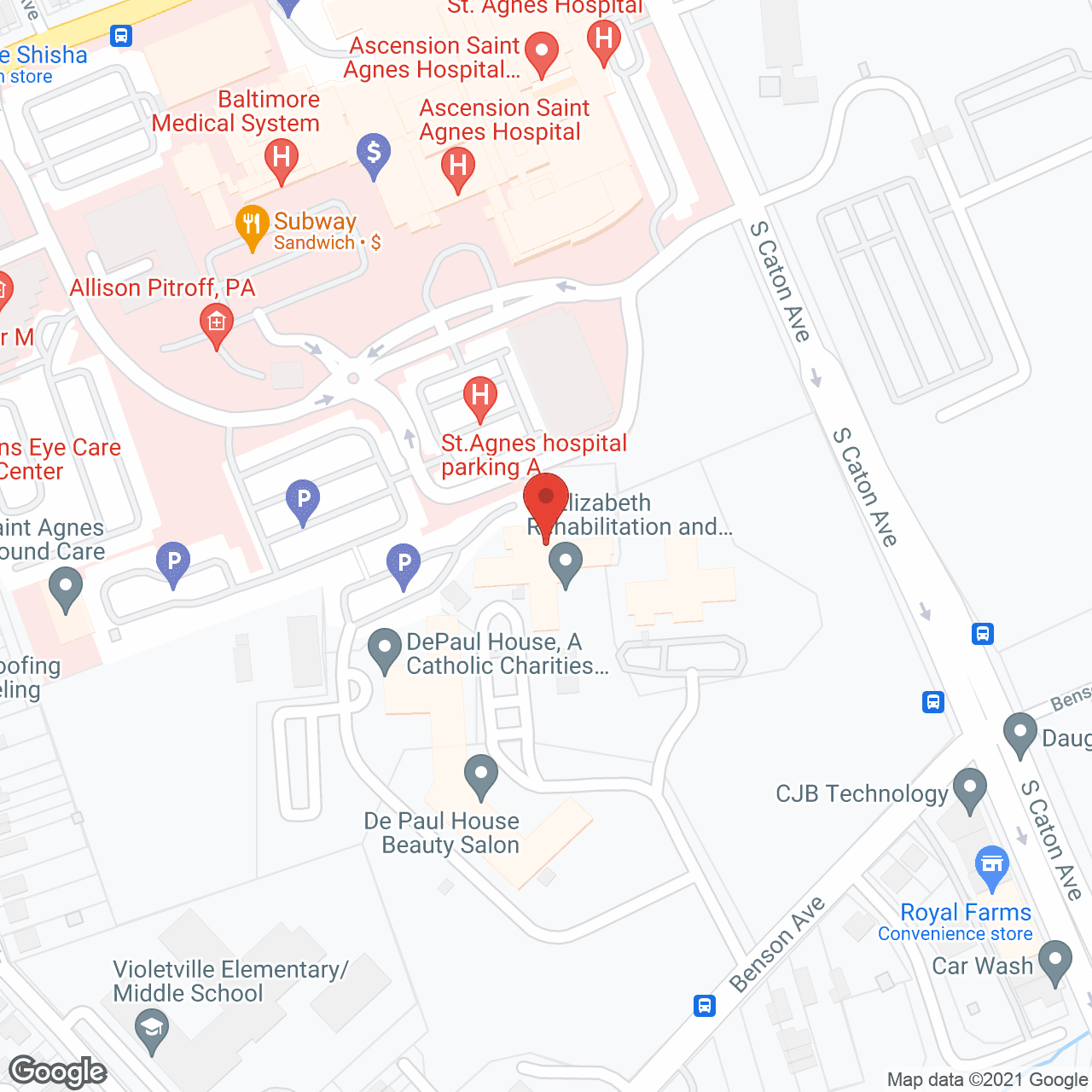 St Elizabeth Rehab & Nursing in google map