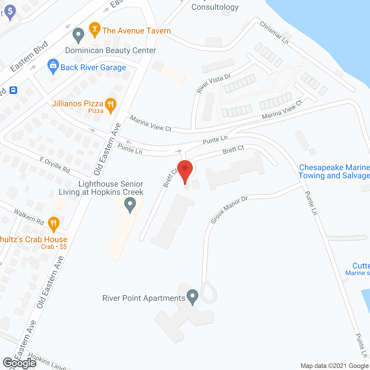 Hopkins Village Elderly in google map