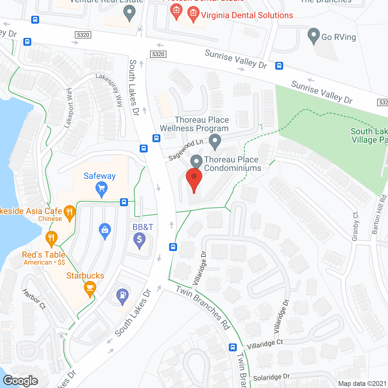 Thoreau Place Condominiums in google map