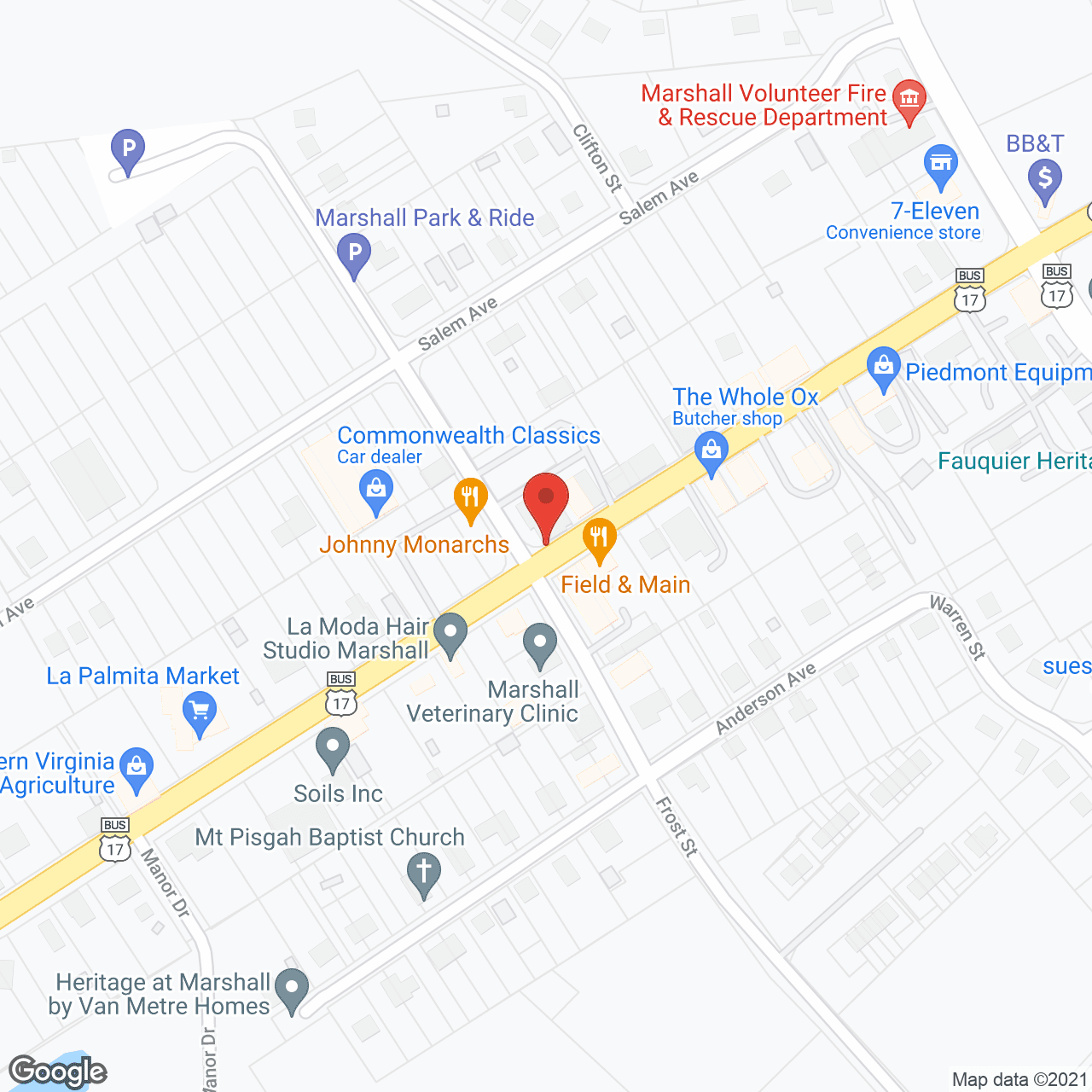 Marshall Manor in google map