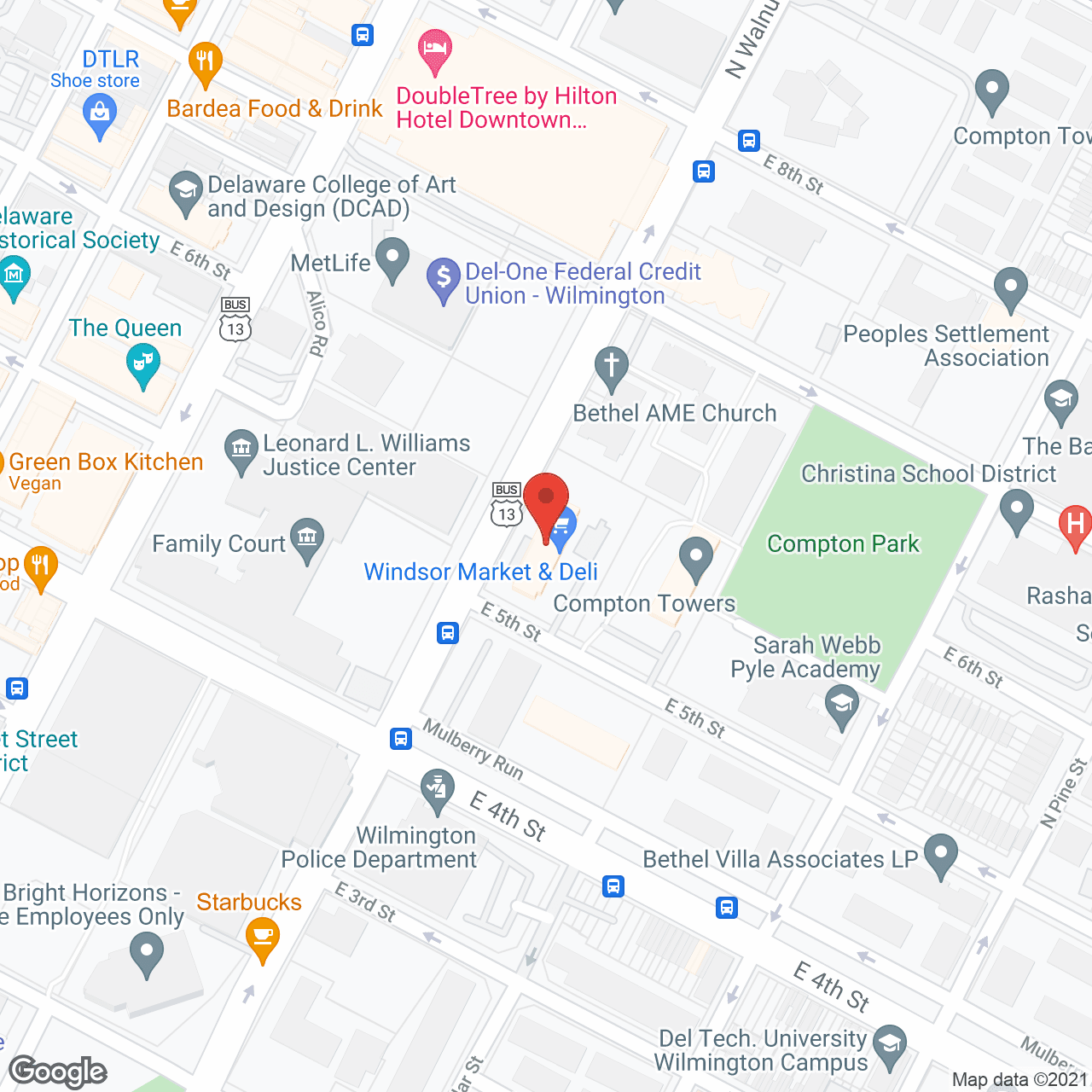Windsor Apartments in google map