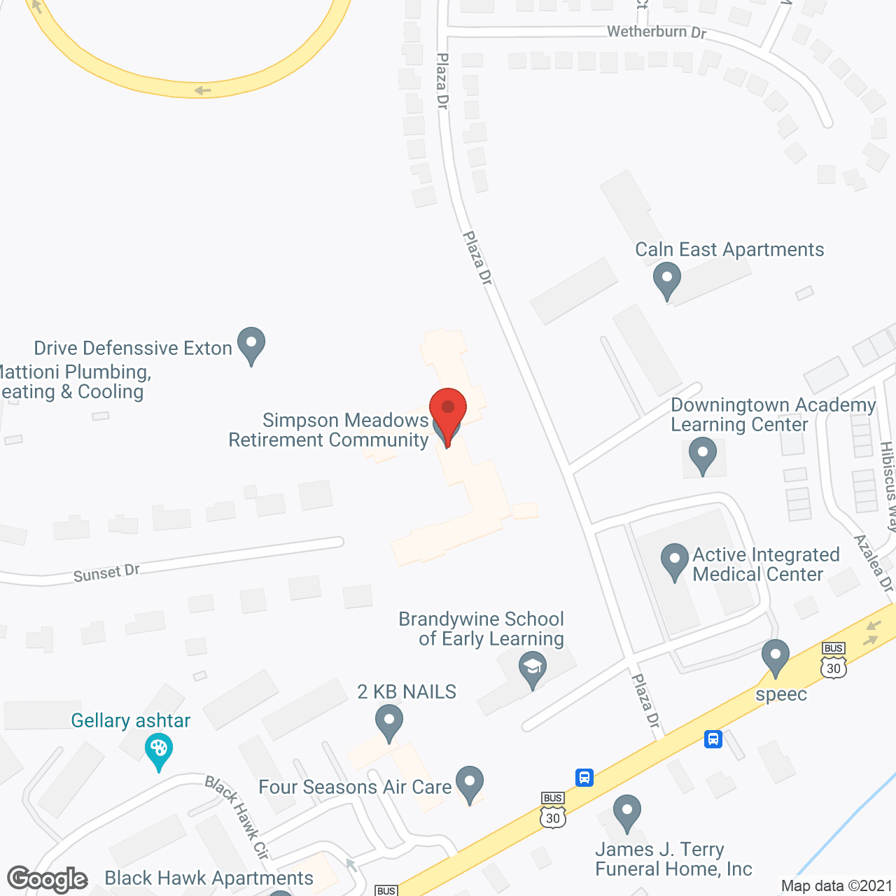 Simpson Meadows in google map