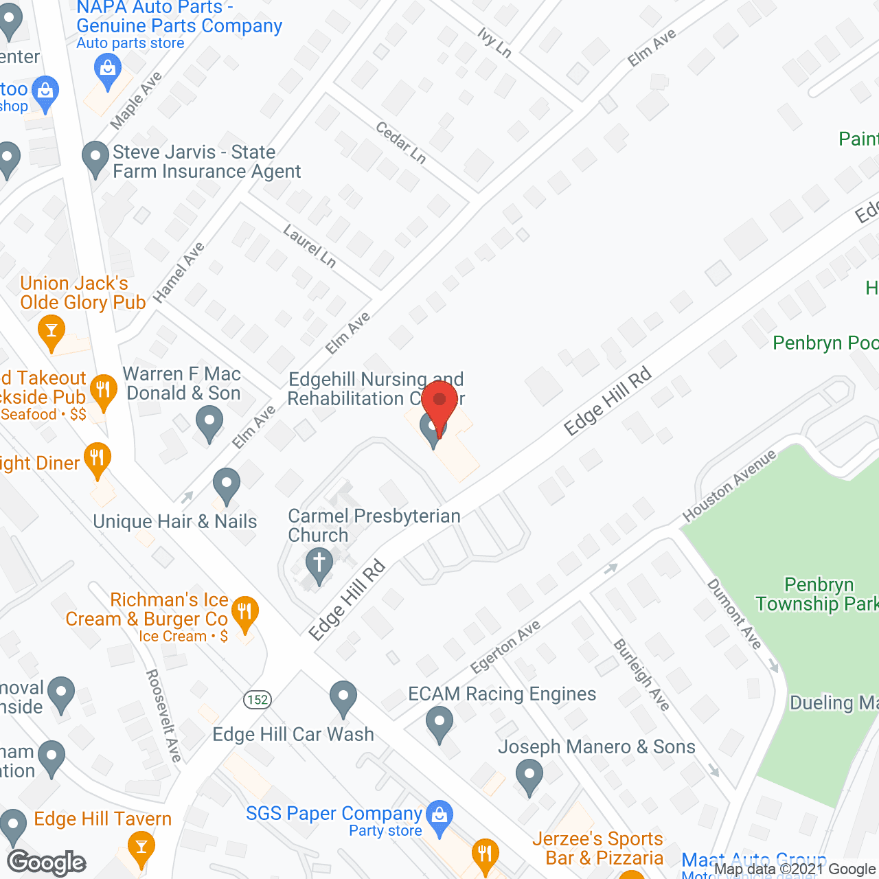 Edgehill Nursing Home & Rehab in google map