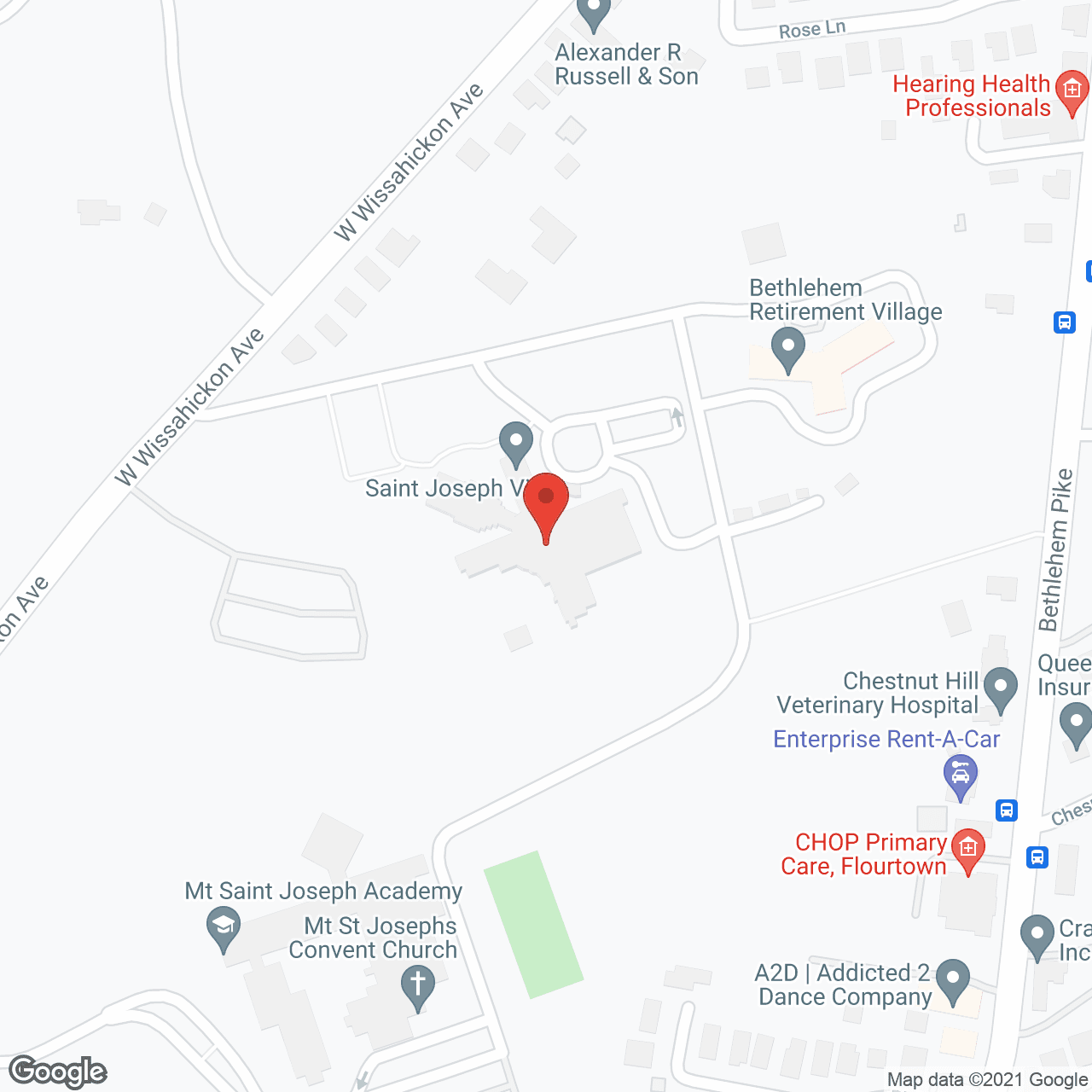 St Joseph's Villa-Flourtown in google map