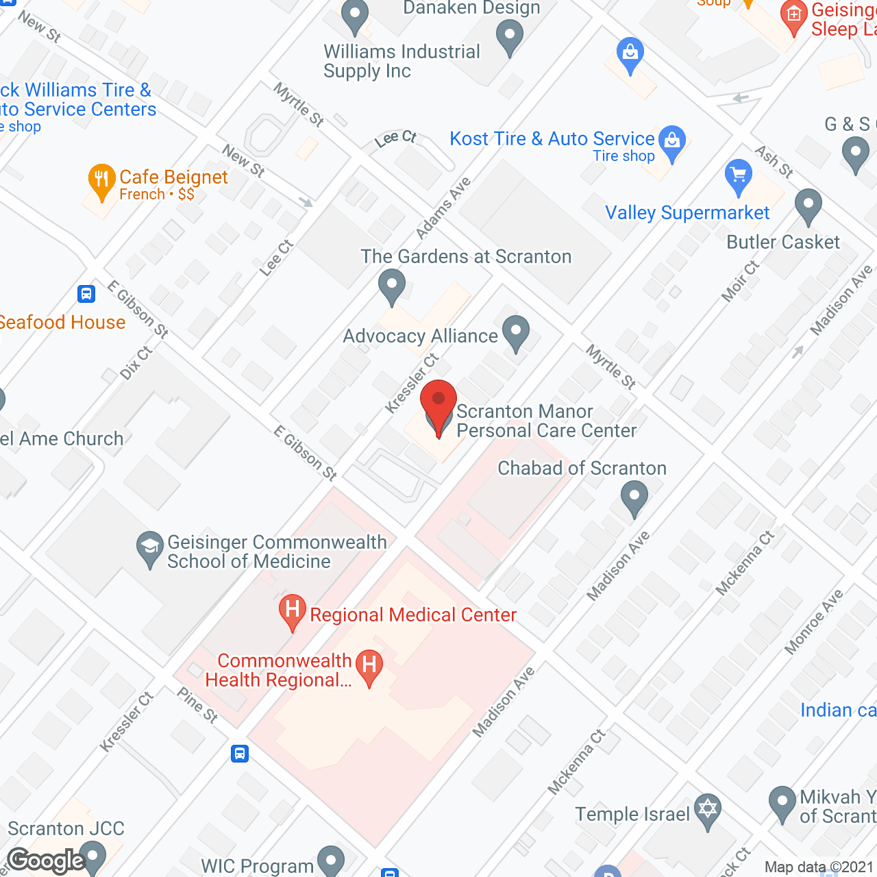 Serenity Care Scranton in google map