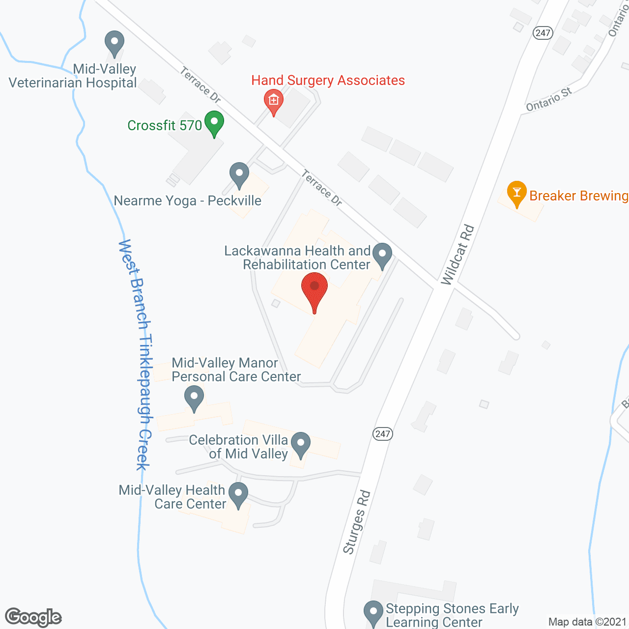 Lackawanna Health and Rehab Center in google map