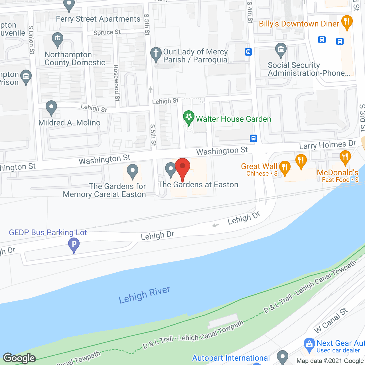 Easton Health and Rehabilitation and Praxis in google map