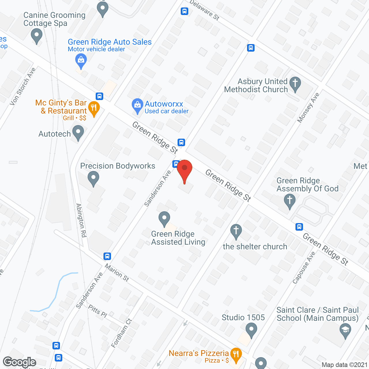 Regina Manor in google map