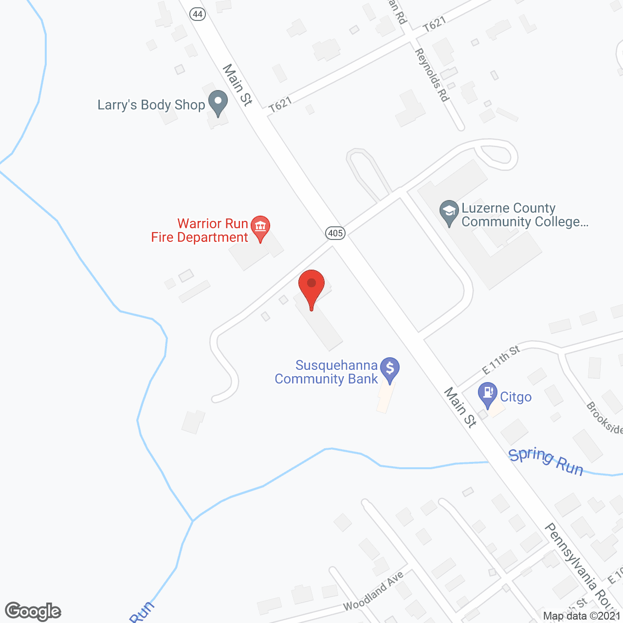 Warrior Run Manor in google map