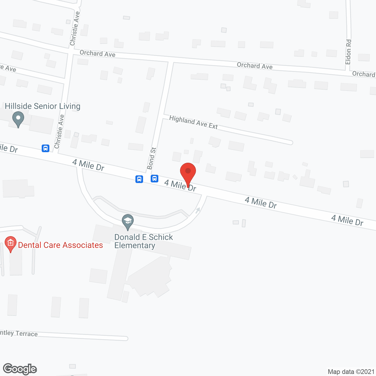 The Hillside Senior Living Community in google map