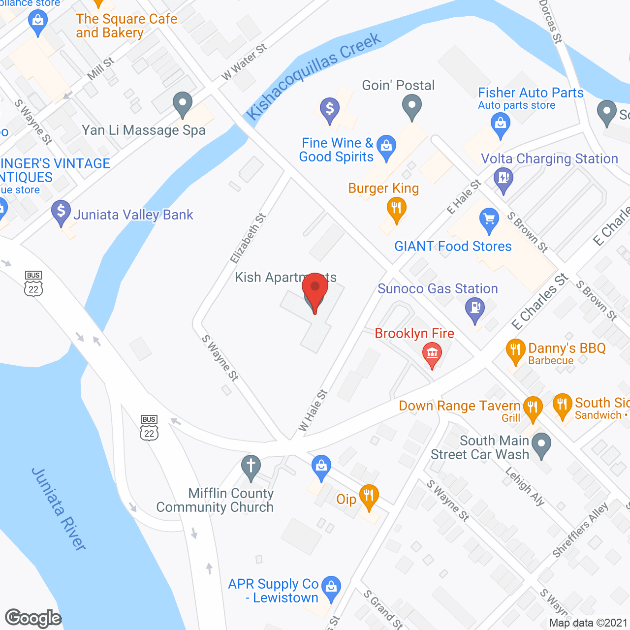 Kish Apartments in google map