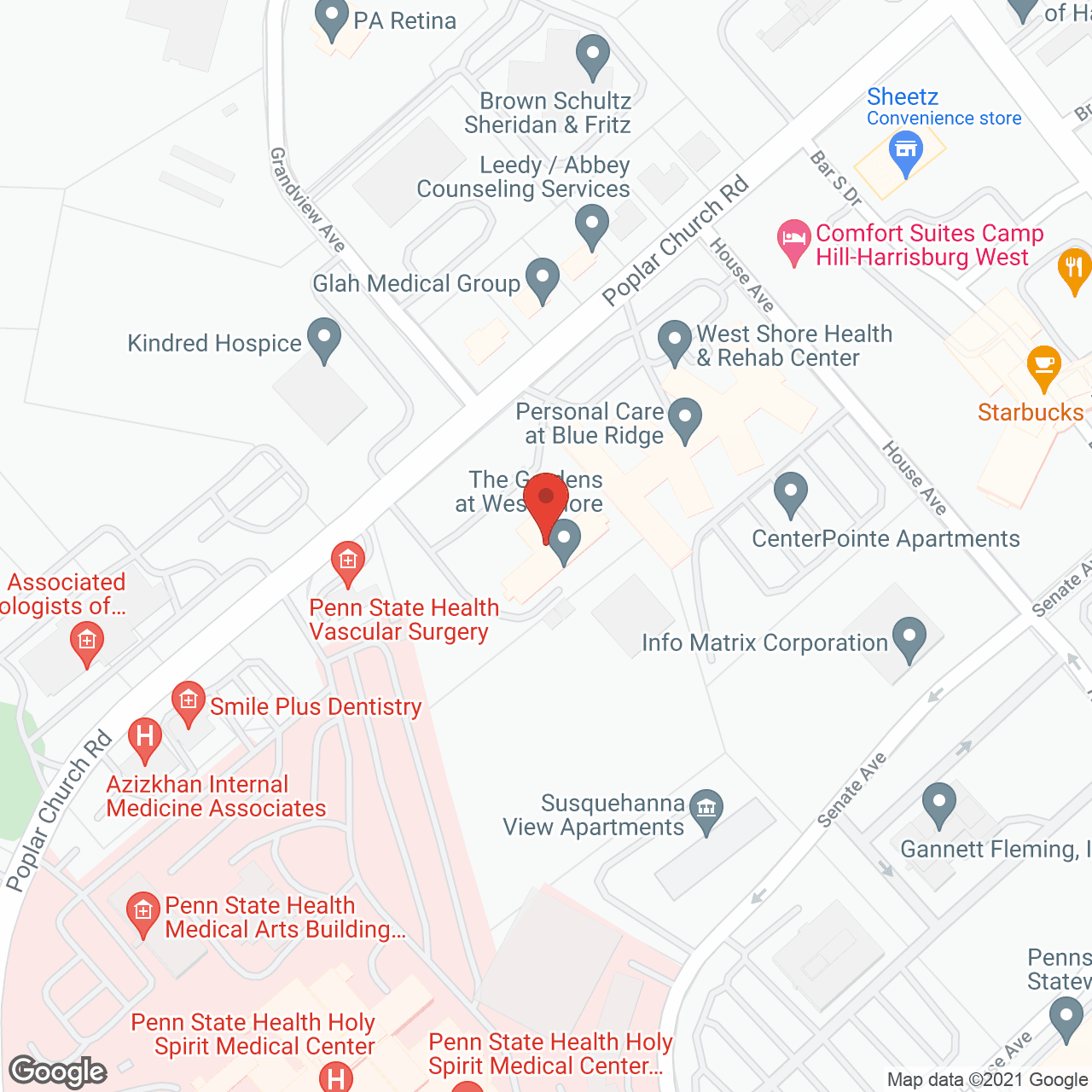 Golden LivingCenter - West Shore in google map
